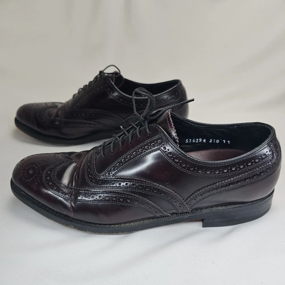 Florsheim Imperial Longwing Wingtip Burgundy Leather Dress Shoes Men's 7.5 D USA